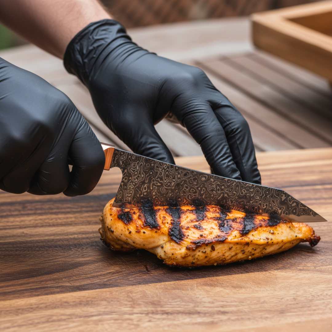 Couteau Bunka Damascus - Blackout Édition - La Forge du Viandard