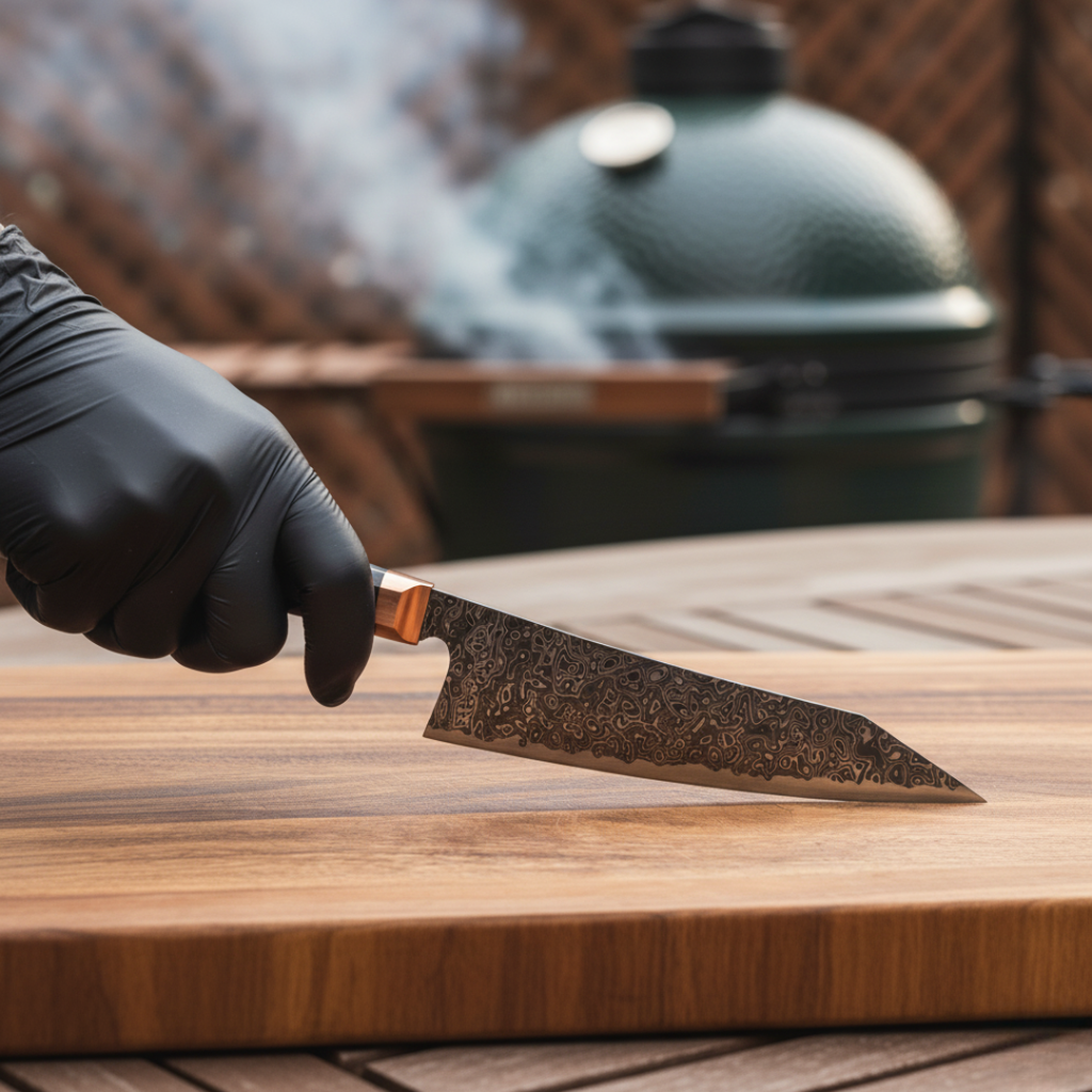 Couteau Bunka Damascus - Blackout Édition - La Forge du Viandard