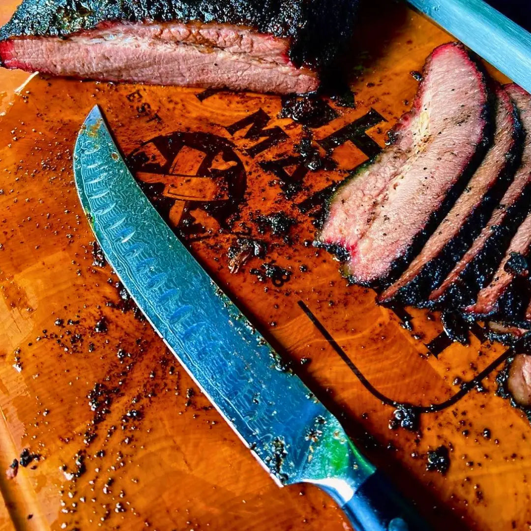 COUTEAU PITMASTER - DAMASCUS La Forge du Viandard