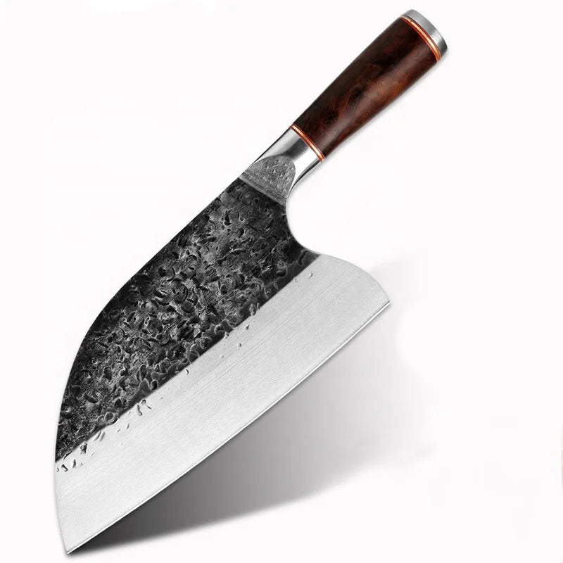 Stainless Steel Chef Knife Handmade Forged Sharp Cleaver Wide Blade Professional Butcher Knife Utility  Vegetable Knives